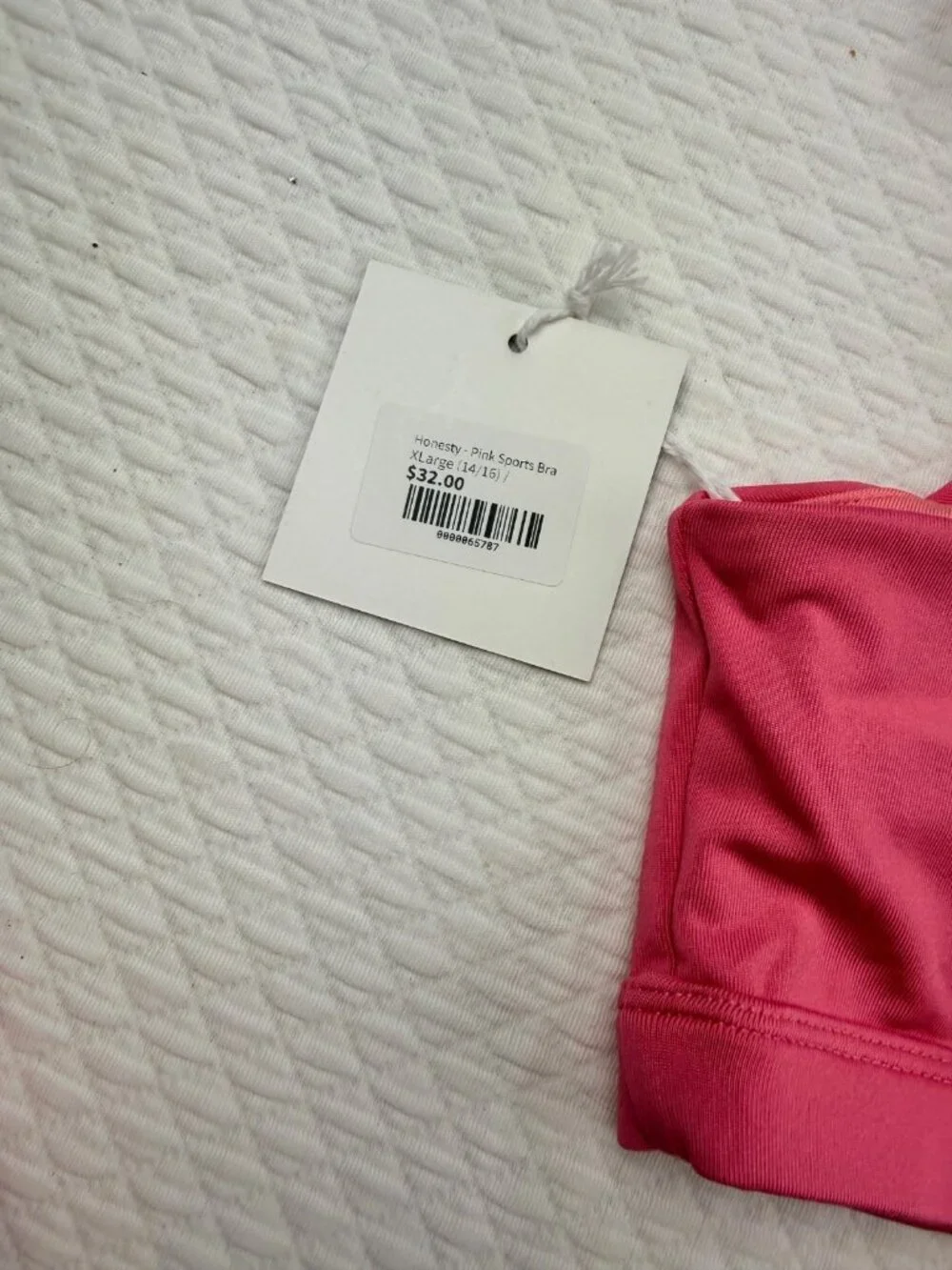 Girls Honesty Sports Bra Pink NWT Size XL  ( 14 - 16  ) NWT $32